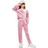 Arshiner Girls 2 Piece Outfit Sweatsuits Set Kids Velour Sweatshirts & Sweatpants Tracksuits Set for Girls(Pink)