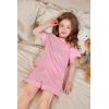 Arshiner Girls Pajamas Set Short Sleeve Sleepwear Summer Lounge Set Soft Pjs for Kids(Pink)