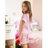 Arshiner Girls Pajamas Set Short Sleeve Sleepwear Summer Lounge Set Soft Pjs for Kids(Pink Dog)
