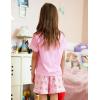 Arshiner Girls Pajamas Set Short Sleeve Sleepwear Summer Lounge Set Soft Pjs for Kids(Pink Dog)