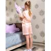 Arshiner Girls Pajamas Set Short Sleeve Sleepwear Summer Lounge Set Soft Pjs for Kids(Pink Star)