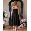 Arshiner Girls Summer Dress Maxi Spaghetti Strap Ruched Flowy Beach Boho Casual Teen Girl Sundress 6-14 Years(Black)
