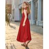 Arshiner Girls Summer Dress Maxi Spaghetti Strap Ruched Flowy Beach Boho Casual Teen Girl Sundress 6-14 Years(Red)