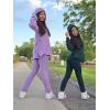 Arshiner Girl’s Sweaters Set 2 Piece Outfits Rib-Knit Sweatsuits Cute Pullover Sweatshirt and Sweatpants Kids Tracksuits(Light Purple)