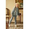 Arshiner Girl’s Sweaters Set 2 Piece Outfits Rib-Knit Sweatsuits Cute Pullover Sweatshirt and Sweatpants Kids Tracksuits(Mint Green)