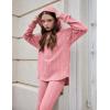 Arshiner Girl’s Sweaters Set 2 Piece Outfits Rib-Knit Sweatsuits Cute Pullover Sweatshirt and Sweatpants Kids Tracksuits(Pink)