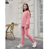 Arshiner Girl’s Sweaters Set 2 Piece Outfits Rib-Knit Sweatsuits Cute Pullover Sweatshirt and Sweatpants Kids Tracksuits(Pink)