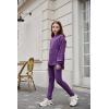 Arshiner Girl’s Sweaters Set 2 Piece Outfits Rib-Knit Sweatsuits Cute Pullover Sweatshirt and Sweatpants Kids Tracksuits(Purple)