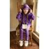Arshiner Girl’s Sweaters Set 2 Piece Outfits Rib-Knit Sweatsuits Cute Pullover Sweatshirt and Sweatpants Kids Tracksuits(Purple)