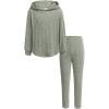 Arshiner Girl’s Sweaters Set 2 Piece Outfits Rib-Knit Sweatsuits Cute Pullover Sweatshirt and Sweatpants Kids Tracksuits(Mint Green)