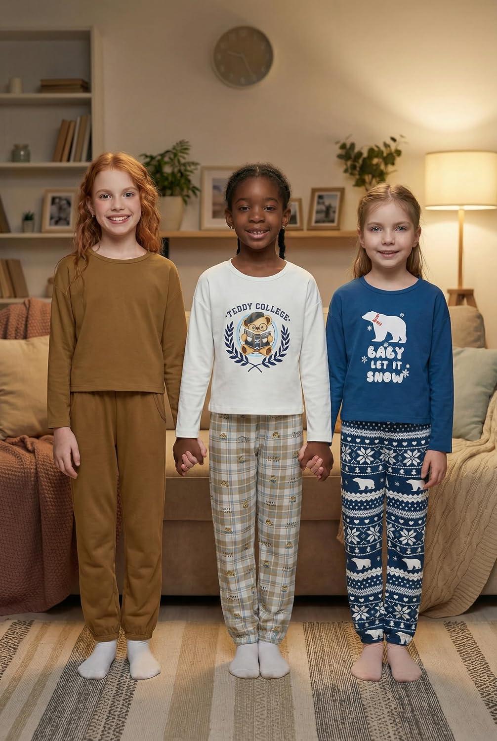 image:imageArshiner Girls 2 Piece Outfits Kids Tie Dye Sweatsuits Set Long Sleeve Shirt and Pants Set Size 514 YTeddy Bear