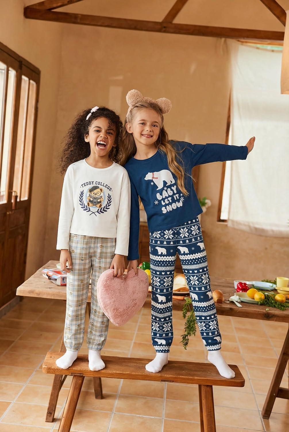 image:imageArshiner Girls 2 Piece Outfits Kids Tie Dye Sweatsuits Set Long Sleeve Shirt and Pants Set Size 514 YTeddy Bear