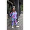 Arshiner Girls 2 Piece Outfits Kids Tie Dye Sweatsuits Set Long Sleeve Shirt and Pants Set Size 5-14 Y(Blue&purple)