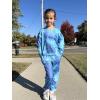 Arshiner Girls 2 Piece Outfits Kids Tie Dye Sweatsuits Set Long Sleeve Shirt and Pants Set Size 5-14 Y(Blue&white)