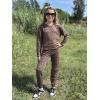 Arshiner Girls 2 Piece Outfits Kids Tie Dye Sweatsuits Set Long Sleeve Shirt and Pants Set Size 5-14 Y(Brown Leopard)