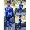 Arshiner Girls 2 Piece Outfits Kids Tie Dye Sweatsuits Set Long Sleeve Shirt and Pants Set Size 5-14 Y(Deep Blue)