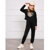Arshiner Girls 2 Piece Outfits Kids Tie Dye Sweatsuits Set Long Sleeve Shirt and Pants Set Size 5-14 Y(Leopard Heart)