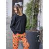 Arshiner Girls 2 Piece Outfits Kids Tie Dye Sweatsuits Set Long Sleeve Shirt and Pants Set Size 5-14 Y(Orange)