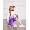 Arshiner Girls 2 Piece Outfits Kids Tie Dye Sweatsuits Set Long Sleeve Shirt and Pants Set Size 5-14 Y(Purple Gradient)