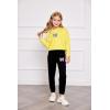 Arshiner Girls 2 Piece Outfits Kids Tie Dye Sweatsuits Set Long Sleeve Shirt and Pants Set Size 5-14 Y(Yellow)