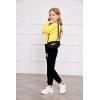 Arshiner Girls 2 Piece Outfits Kids Tie Dye Sweatsuits Set Long Sleeve Shirt and Pants Set Size 5-14 Y(Yellow)