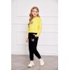 Arshiner Girls 2 Piece Outfits Kids Tie Dye Sweatsuits Set Long Sleeve Shirt and Pants Set Size 5-14 Y(Yellow)