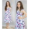 Arshiner Girls Dress Summer Casual Flutter Sleeve Tiered Midi Sundress with Pockets for 5-13 Years(Coconut Palm)