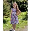 Arshiner Girls Dress Summer Casual Flutter Sleeve Tiered Midi Sundress with Pockets for 5-13 Years(Coconut Palm)