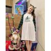Arshiner Girls Nightgowns Cute Halloween Pajamas Dress Long Sleeve Nightdress Nighties(Christmas Green Plaid Tree)