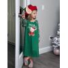Arshiner Girls Nightgowns Cute Halloween Pajamas Dress Long Sleeve Nightdress Nighties(Christmas Green Teddy)