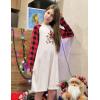 Arshiner Girls Nightgowns Cute Halloween Pajamas Dress Long Sleeve Nightdress Nighties(Christmas Red Plaid Tree)