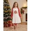 Arshiner Girls Nightgowns Cute Halloween Pajamas Dress Long Sleeve Nightdress Nighties(Christmas Red Teddy)