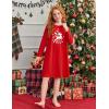 Arshiner Girls Nightgowns Cute Halloween Pajamas Dress Long Sleeve Nightdress Nighties(Christmas Reindeer)
