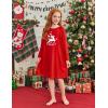 Arshiner Girls Nightgowns Cute Halloween Pajamas Dress Long Sleeve Nightdress Nighties(Christmas Reindeer)