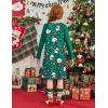 Arshiner Girls Nightgowns Cute Halloween Pajamas Dress Long Sleeve Nightdress Nighties(Christmas Santa)