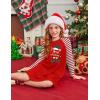 Arshiner Girls Nightgowns Cute Halloween Pajamas Dress Long Sleeve Nightdress Nighties(Christmas Striped Santa)