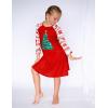 Arshiner Girls Nightgowns Cute Halloween Pajamas Dress Long Sleeve Nightdress Nighties(Christmas Tree)