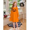 Arshiner Girls Nightgowns Cute Halloween Pajamas Dress Long Sleeve Nightdress Nighties(Halloween Face)
