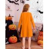 Arshiner Girls Nightgowns Cute Halloween Pajamas Dress Long Sleeve Nightdress Nighties(Halloween Face)