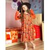 Arshiner Girls Nightgowns Cute Halloween Pajamas Dress Long Sleeve Nightdress Nighties(Halloween Orange)