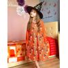 Arshiner Girls Nightgowns Cute Halloween Pajamas Dress Long Sleeve Nightdress Nighties(Halloween Orange)