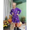 Arshiner Girls Nightgowns Cute Halloween Pajamas Dress Long Sleeve Nightdress Nighties(Halloween Purple)