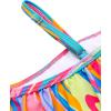 Arshiner Girls Two Piece Swimsuit Ruffles Flounce Printed Bikini Set Swimwear Girl Bathing Suits with Chest Pad 4-15 Years(Rainbow – Fluid)