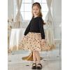 Arshiner Toddler Long Sleeve Dress Patchwork Tulle Tutu Girls Birthday Party Dresses Fall Clothes Size 2-6(Black – Star Tulle)