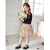 Arshiner Toddler Long Sleeve Dress Patchwork Tulle Tutu Girls Birthday Party Dresses Fall Clothes Size 2-6(Black – Star Tulle)