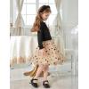 Arshiner Toddler Long Sleeve Dress Patchwork Tulle Tutu Girls Birthday Party Dresses Fall Clothes Size 2-6(Black – Star Tulle)