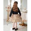 Arshiner Toddler Long Sleeve Dress Patchwork Tulle Tutu Girls Birthday Party Dresses Fall Clothes Size 2-6(Black – Star Tulle)