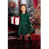 Arshiner Toddler Long Sleeve Dress Patchwork Tulle Tutu Girls Birthday Party Dresses Fall Clothes Size 2-6(Dark Green – Glitter Tulle)