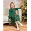 Arshiner Toddler Long Sleeve Dress Patchwork Tulle Tutu Girls Birthday Party Dresses Fall Clothes Size 2-6(Dark Green – Glitter Tulle)