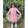 Arshiner Toddler Long Sleeve Dress Patchwork Tulle Tutu Girls Birthday Party Dresses Fall Clothes Size 2-6(Light Coral – Solid Tulle)